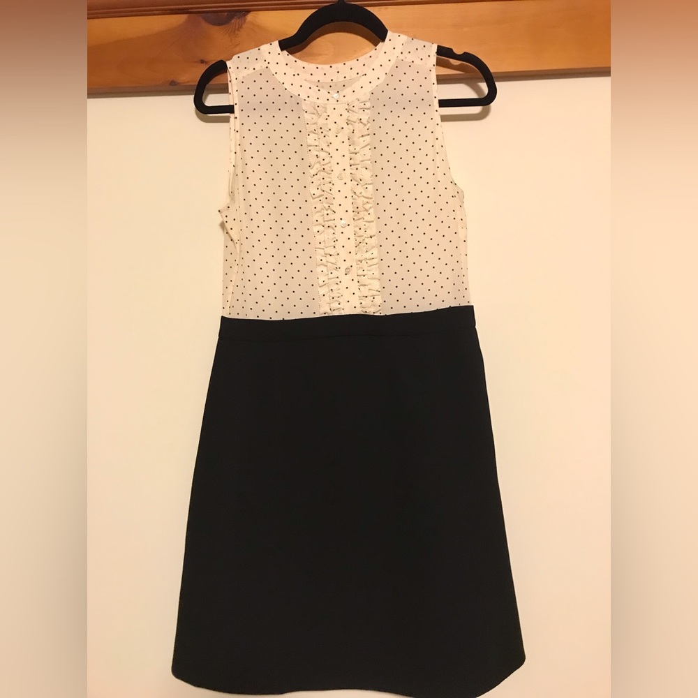 J Crew silk and polyester dress, polka dot top